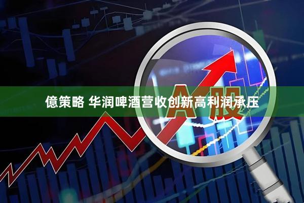 億策略 华润啤酒营收创新高利润承压